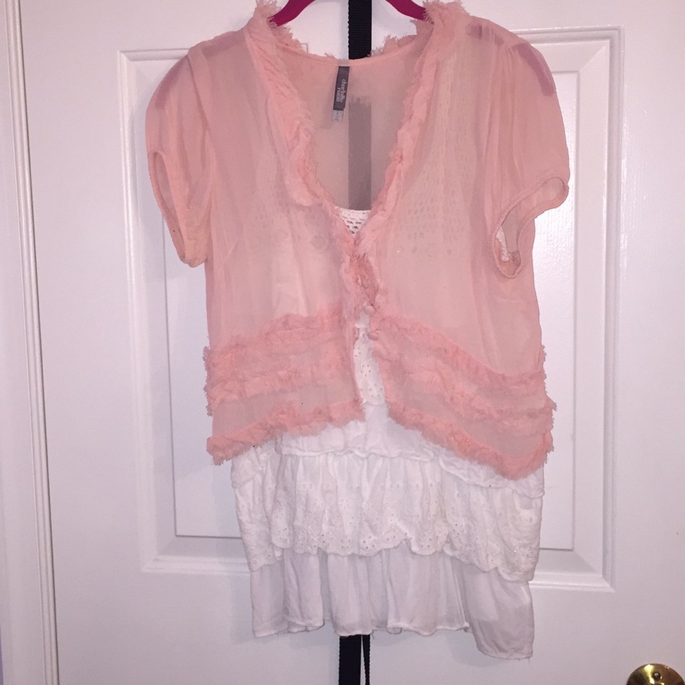 Pink Frilly Light Shrug